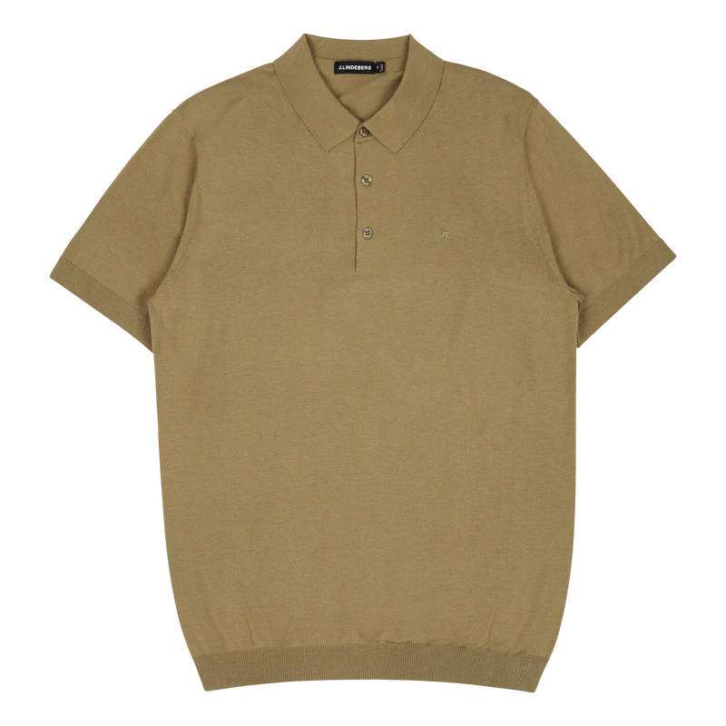 J.Lindeberg Ridge Rayon Silk Polo M299 Aloe