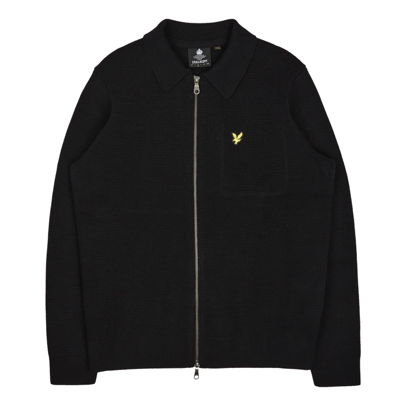 Lyle & Scott Milano Knit Zip Through Shirt Z865 Jet