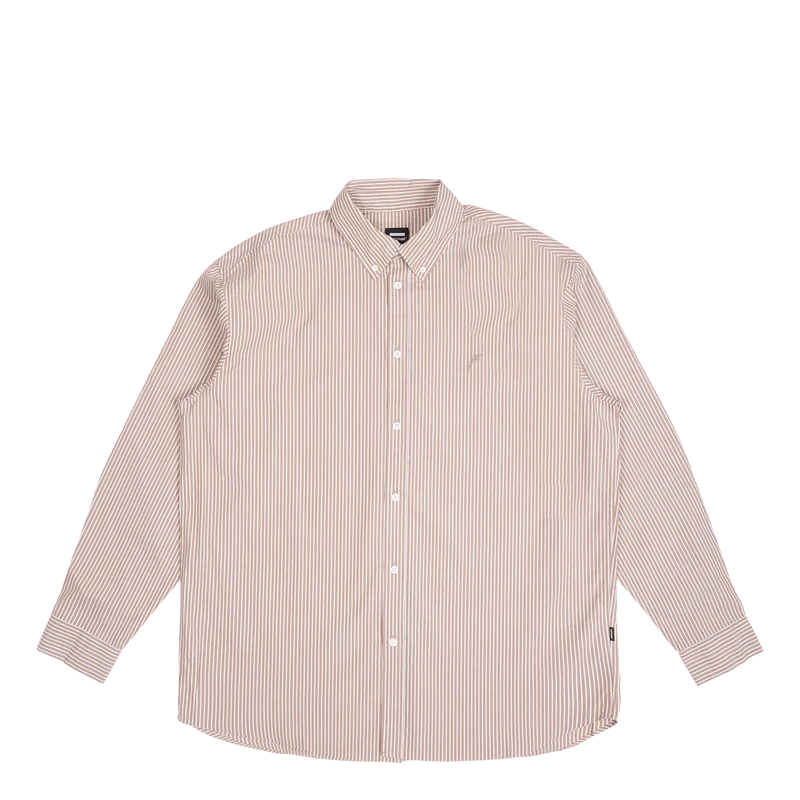 State Poplin Shirt Nougat Stripe Bloom