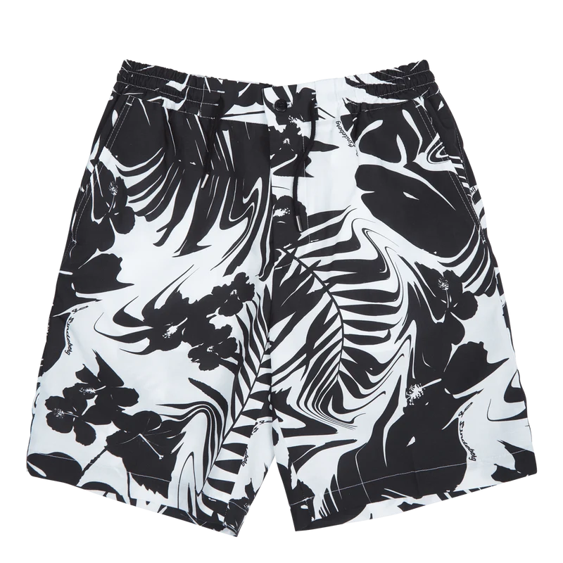 Earl Hibiscus Print Shorts
